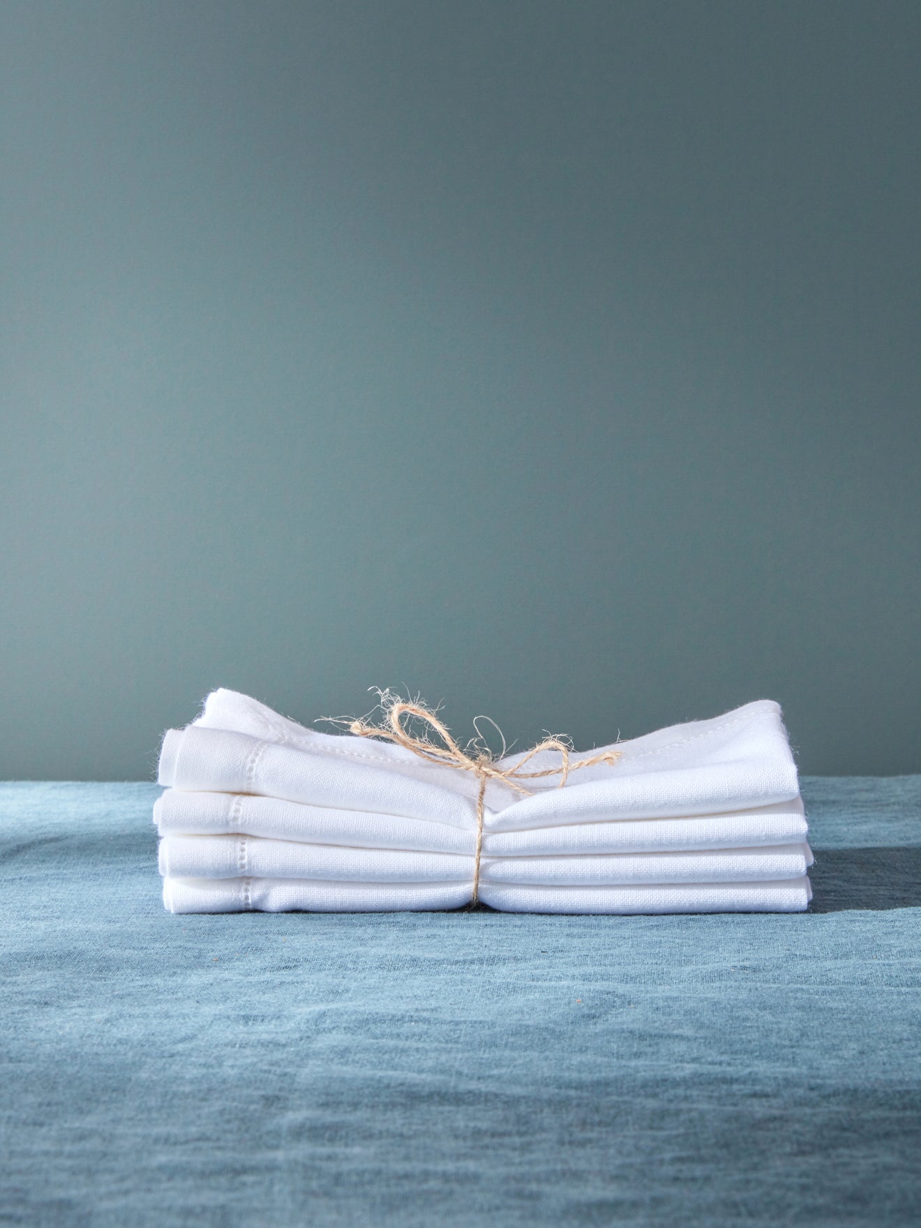 Stoffservietten mit Anti-Flecken-Behandlung, Leinen-Optik, 4er-Set