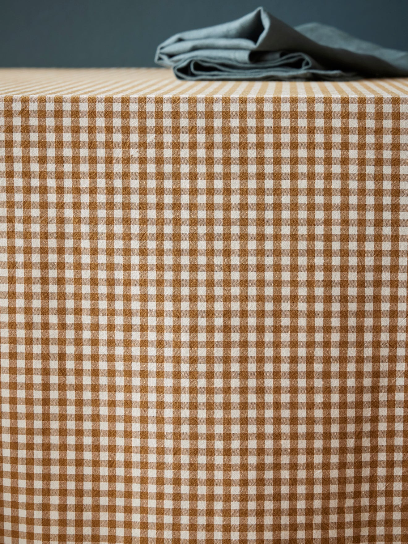 Karierte Tischdecke aus Baumwoll-Perkal