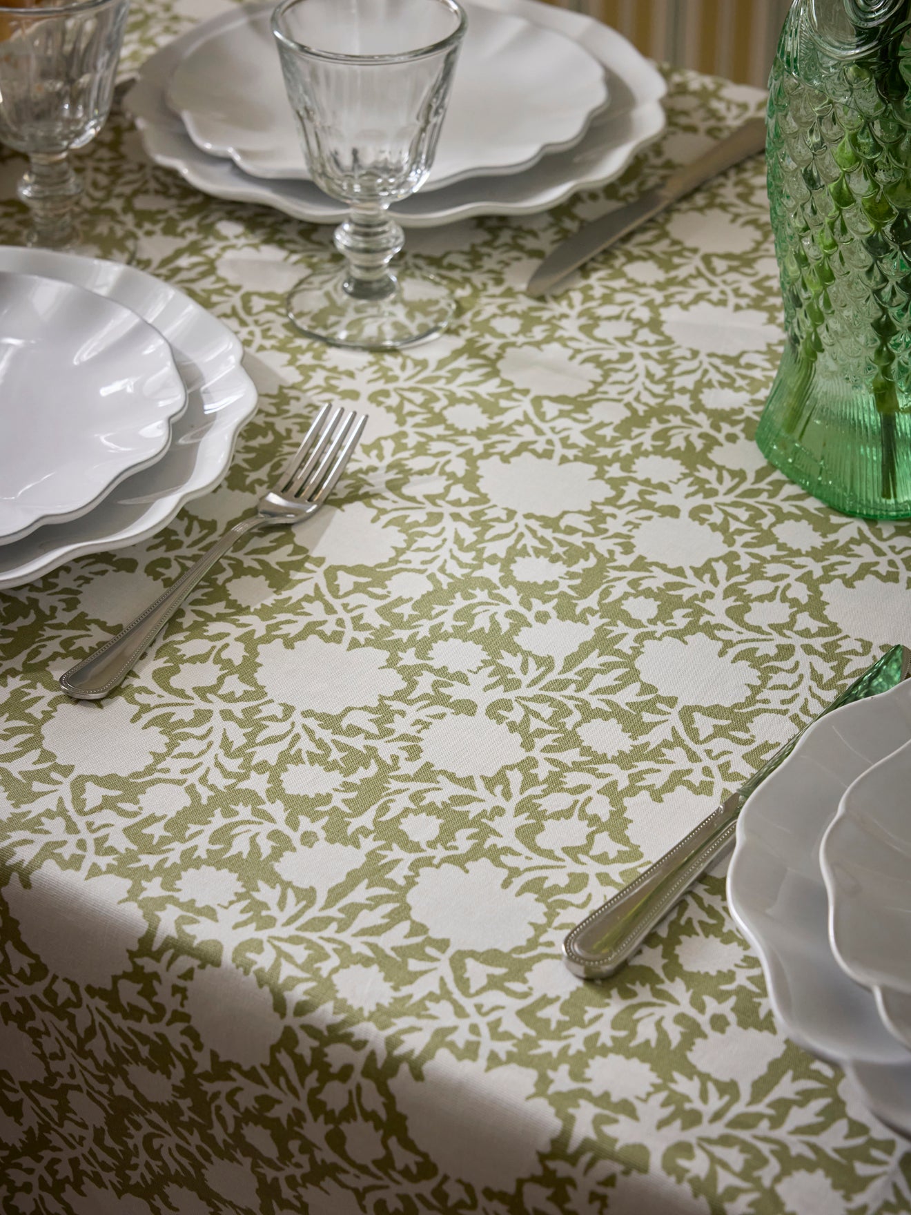 Jaïpur-Tischdecke aus beschichteter Baumwolle