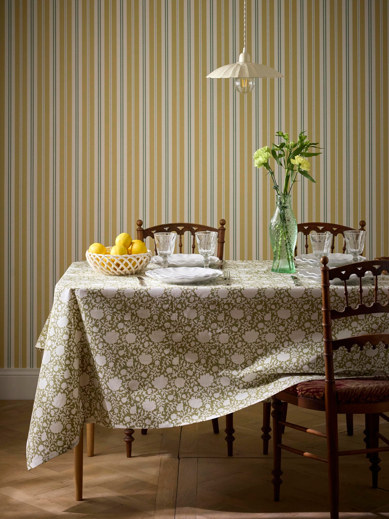 Jaïpur-Tischdecke aus beschichteter Baumwolle