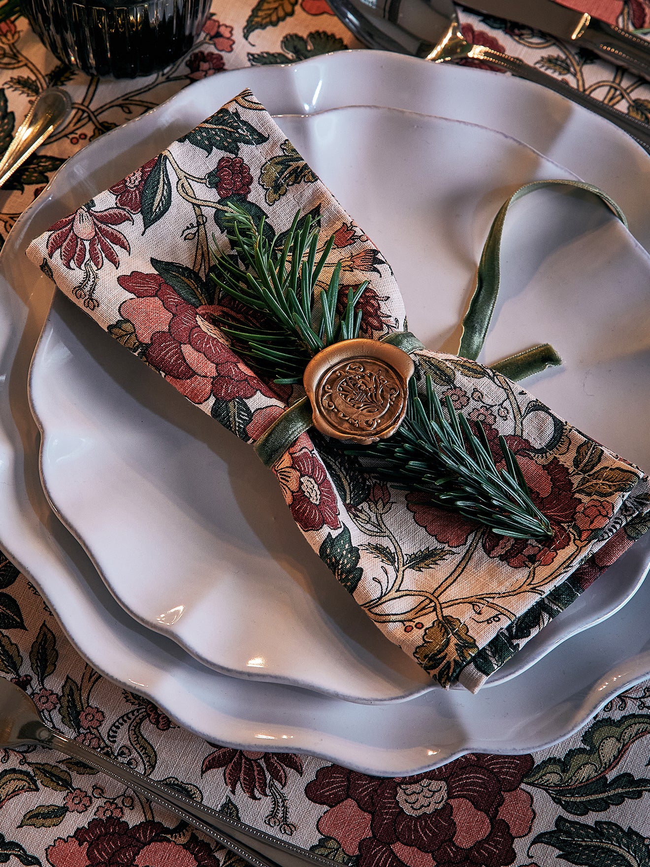 Tischdecke in Leinen-Optik - Weihnachtskollektion