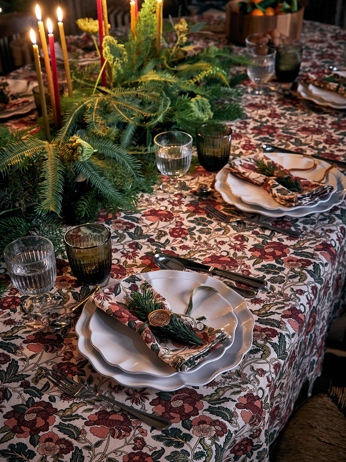 Tischdecke in Leinen-Optik - Weihnachtskollektion