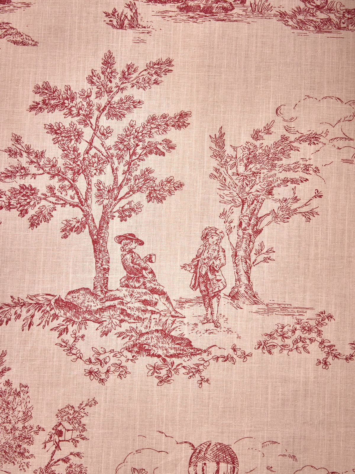 Tischdecke aus Baumwolle und Viskose im Toile-de-Jouy-Esprit