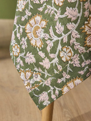 Indische Blümchen-Baumwolltischdecke