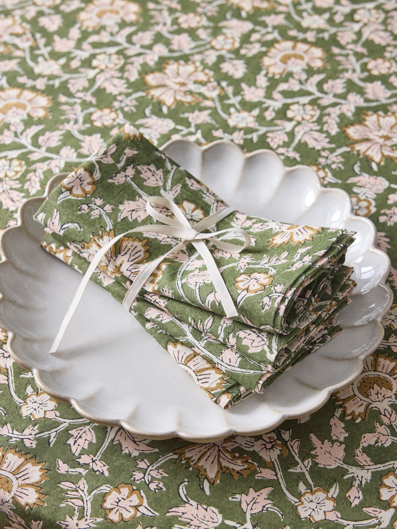 Stoff-Servietten im indischen Stil, 4er-Set