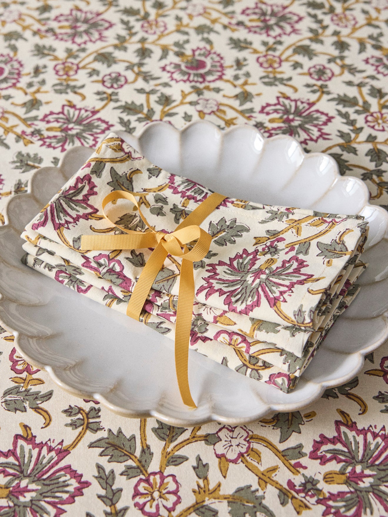 Stoff-Servietten im indischen Stil, 4er-Set