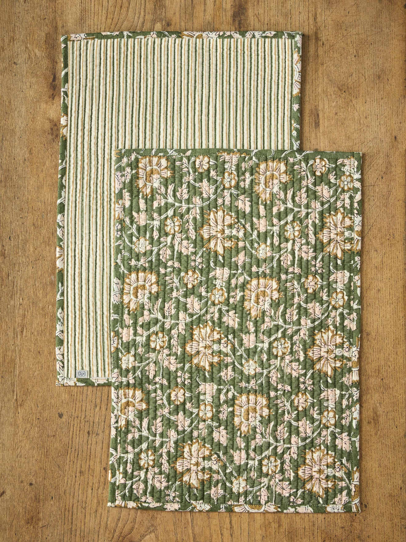 Indisches Stoff-Tischset, 2er-Set