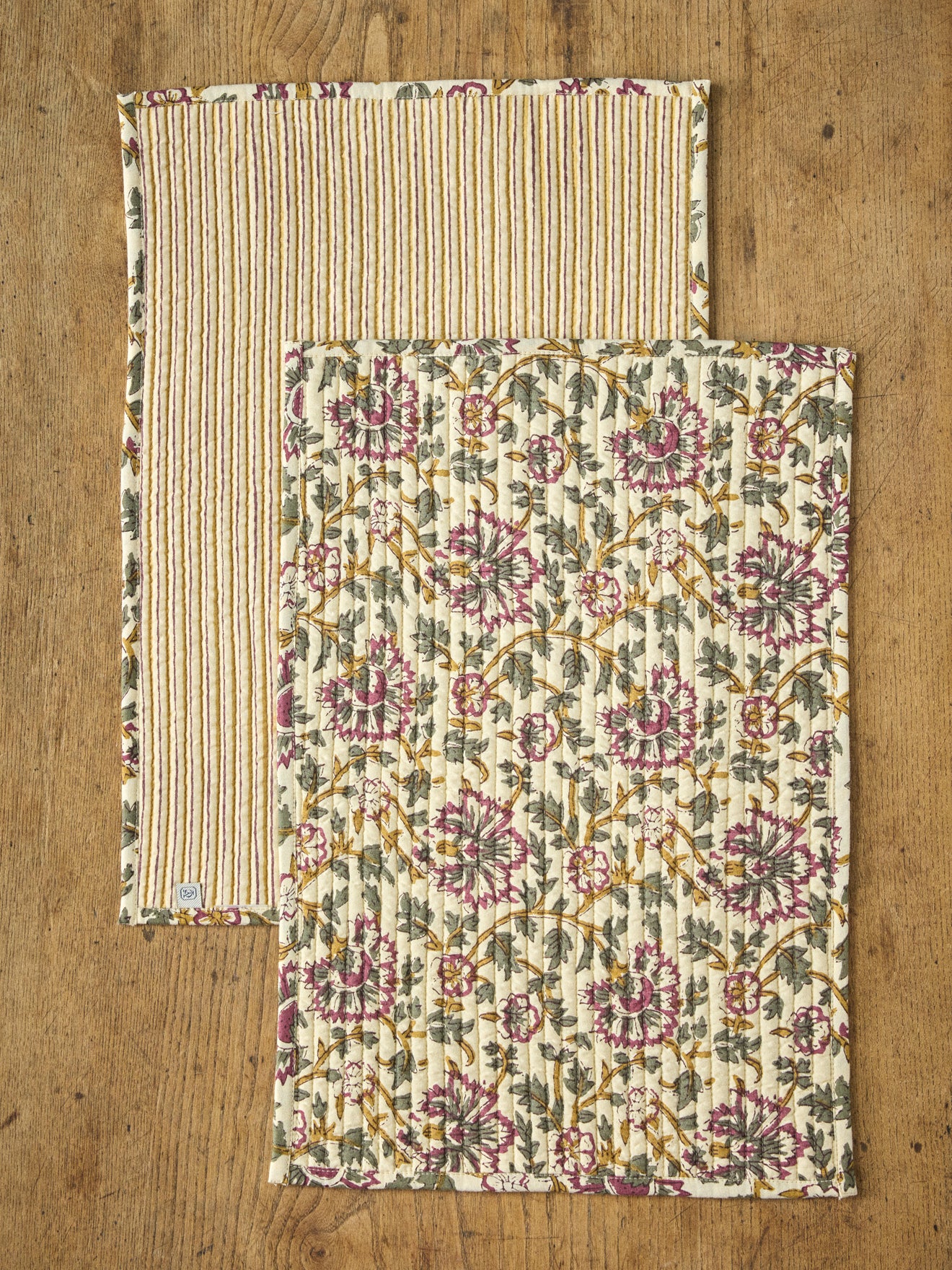 Indisches Stoff-Tischset, 2er-Set