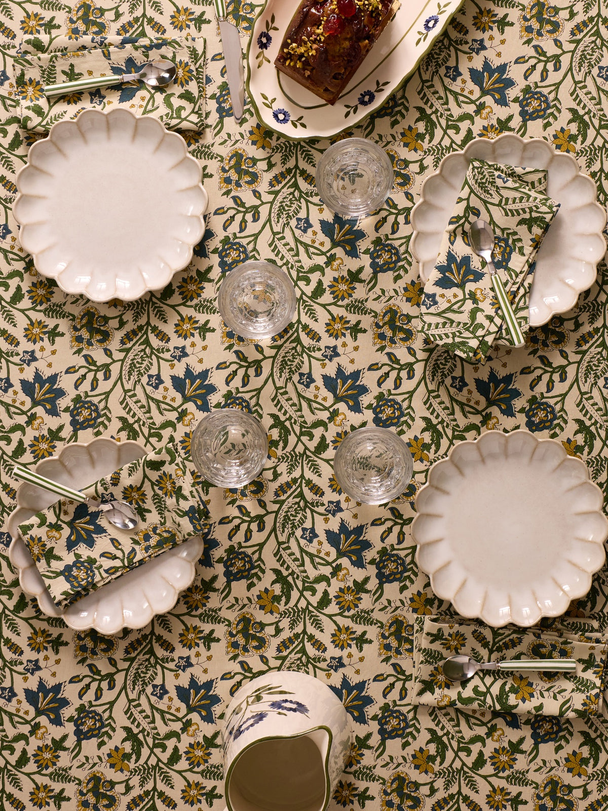 Nappe en coton imprimé indien
