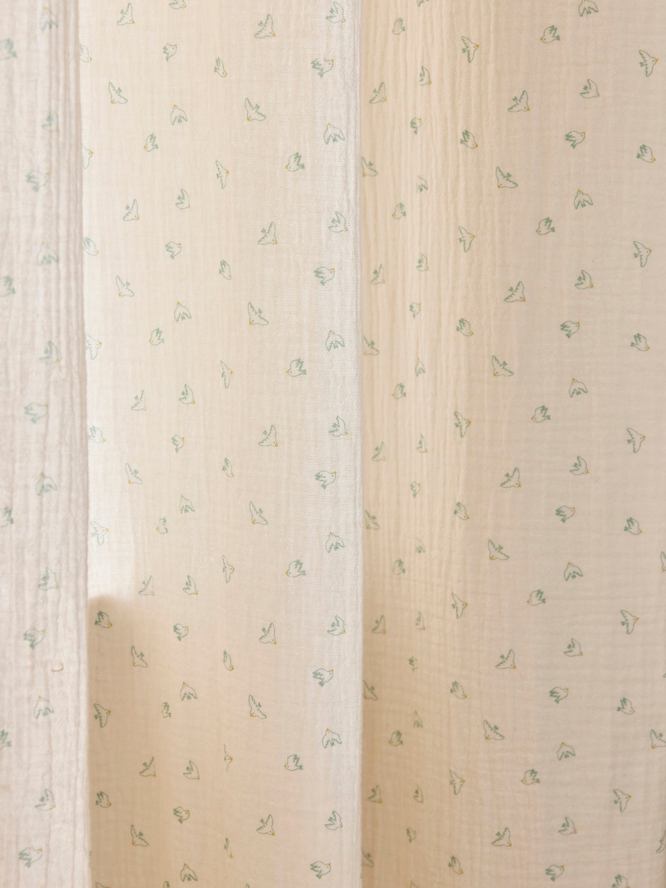 Rideau à nouettes en gaze de coton
