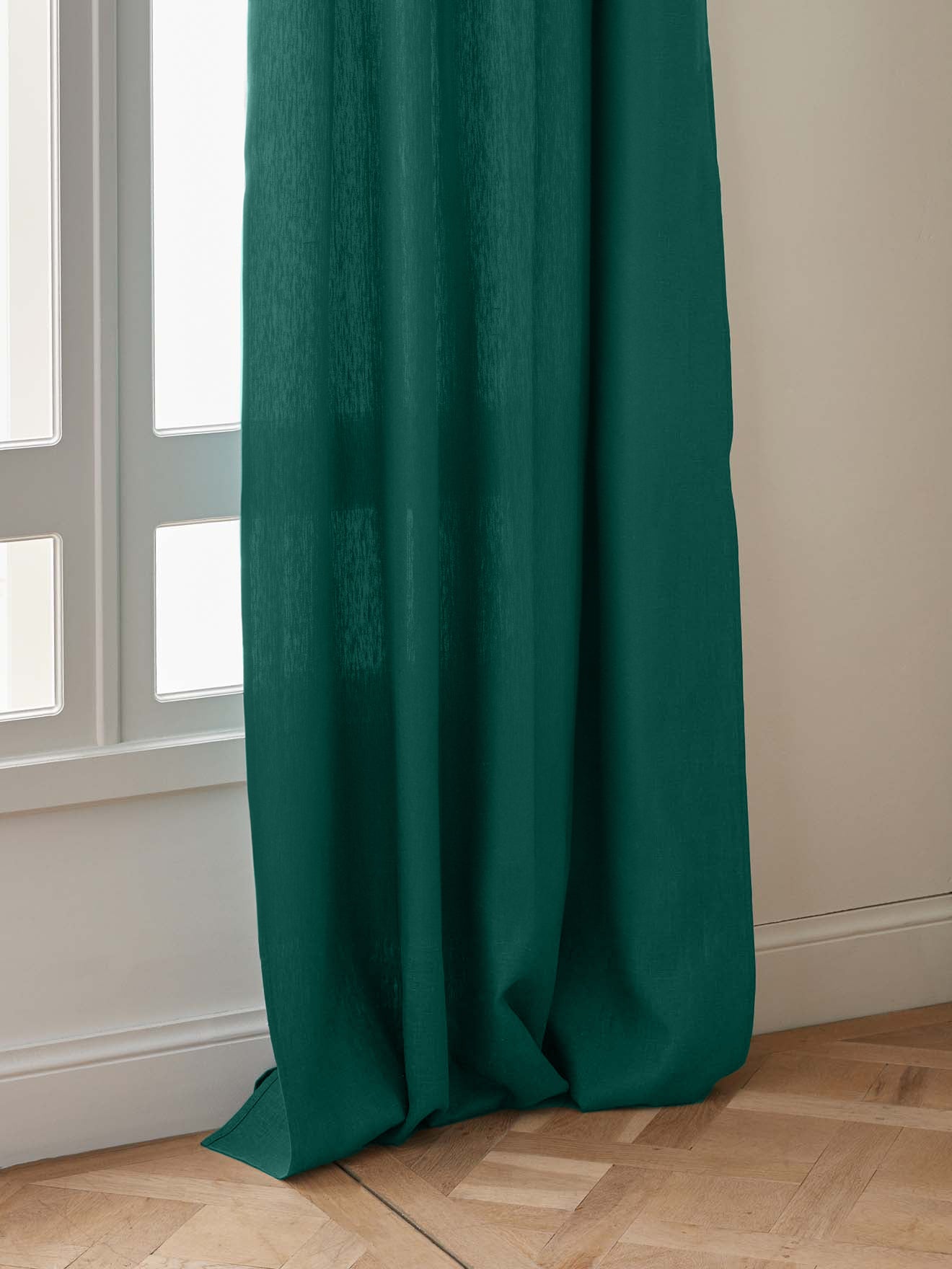 Vorhang aus Leinen mit Kräuselband