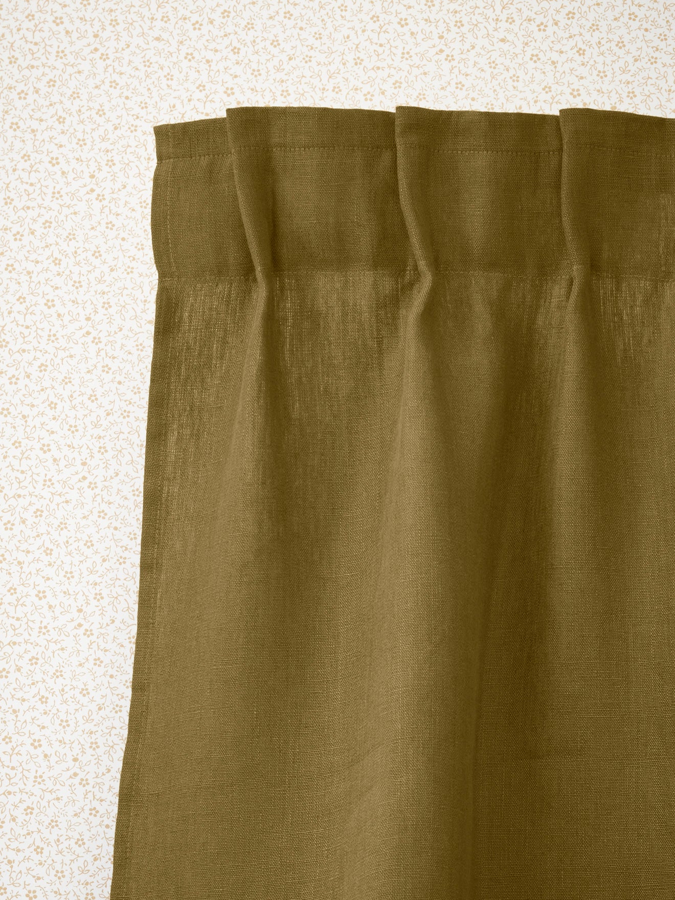 Rideau en lin à ruflettes