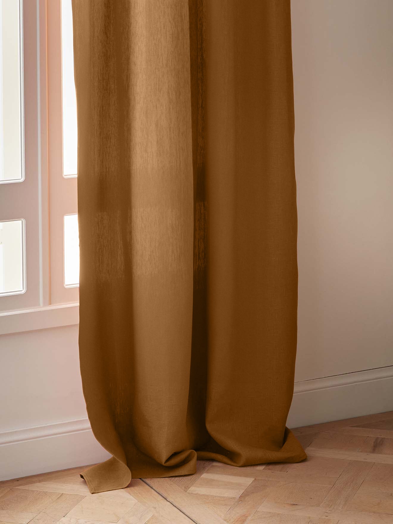 Vorhang aus Leinen mit Kräuselband