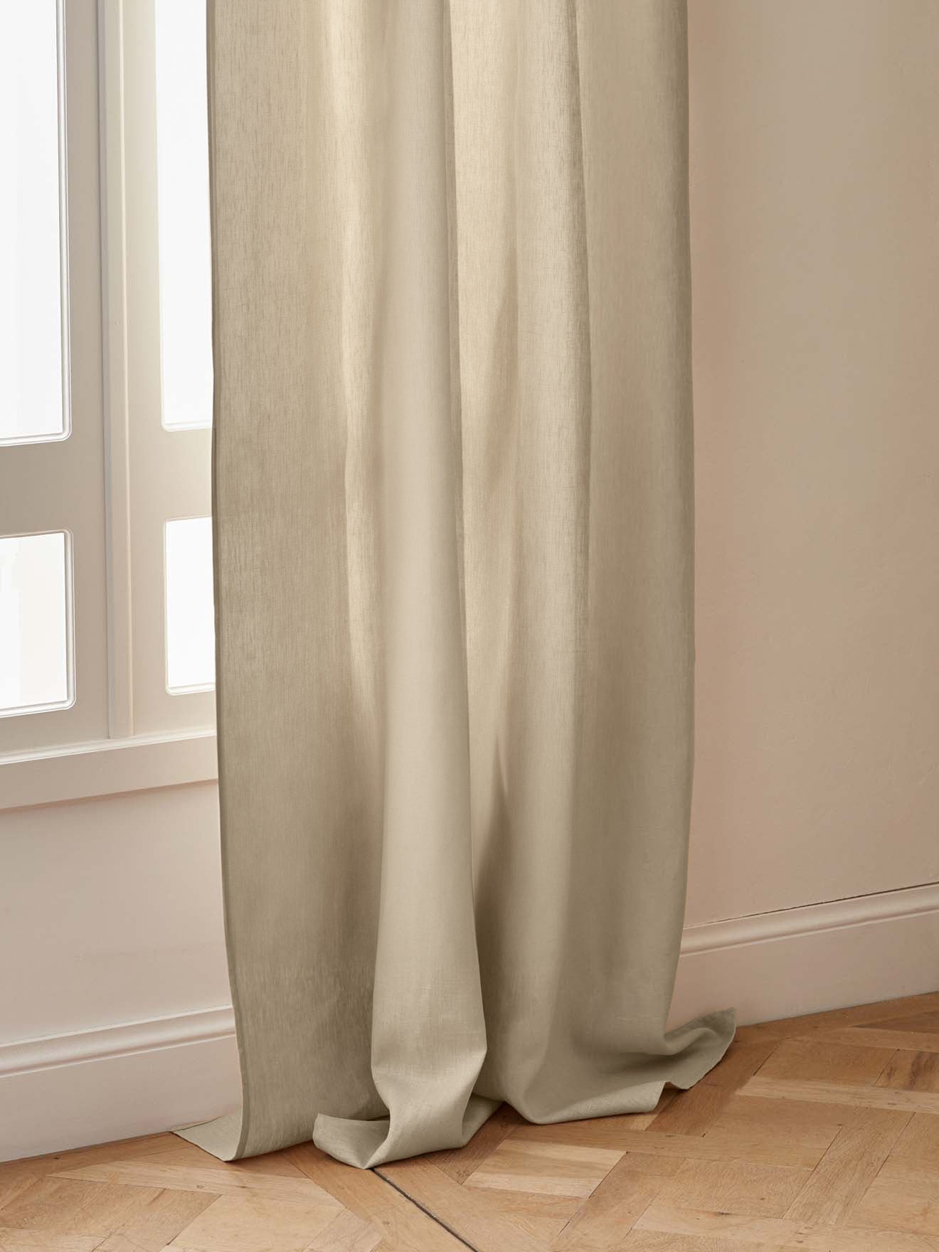 Vorhang aus Leinen mit Kräuselband