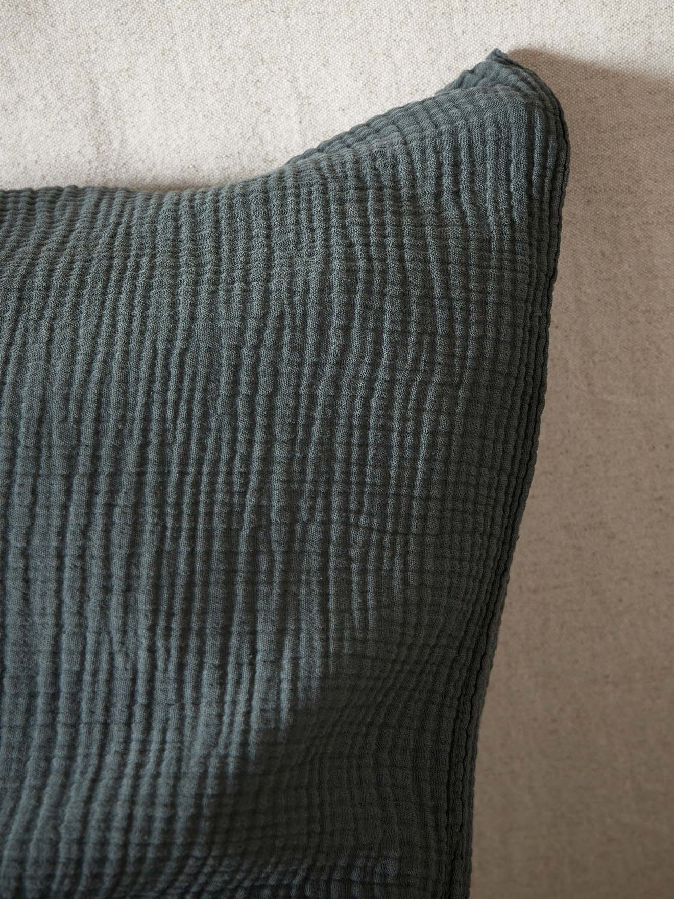 Kopfkissenbezug aus Baumwoll-Gaze « Waffelmuster »