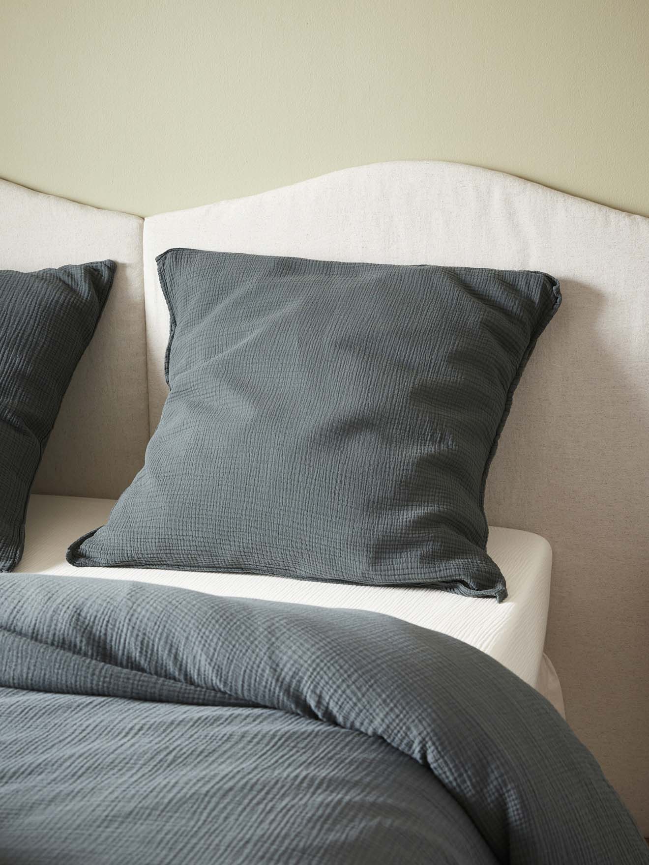 Kopfkissenbezug aus Baumwoll-Gaze « Waffelmuster »