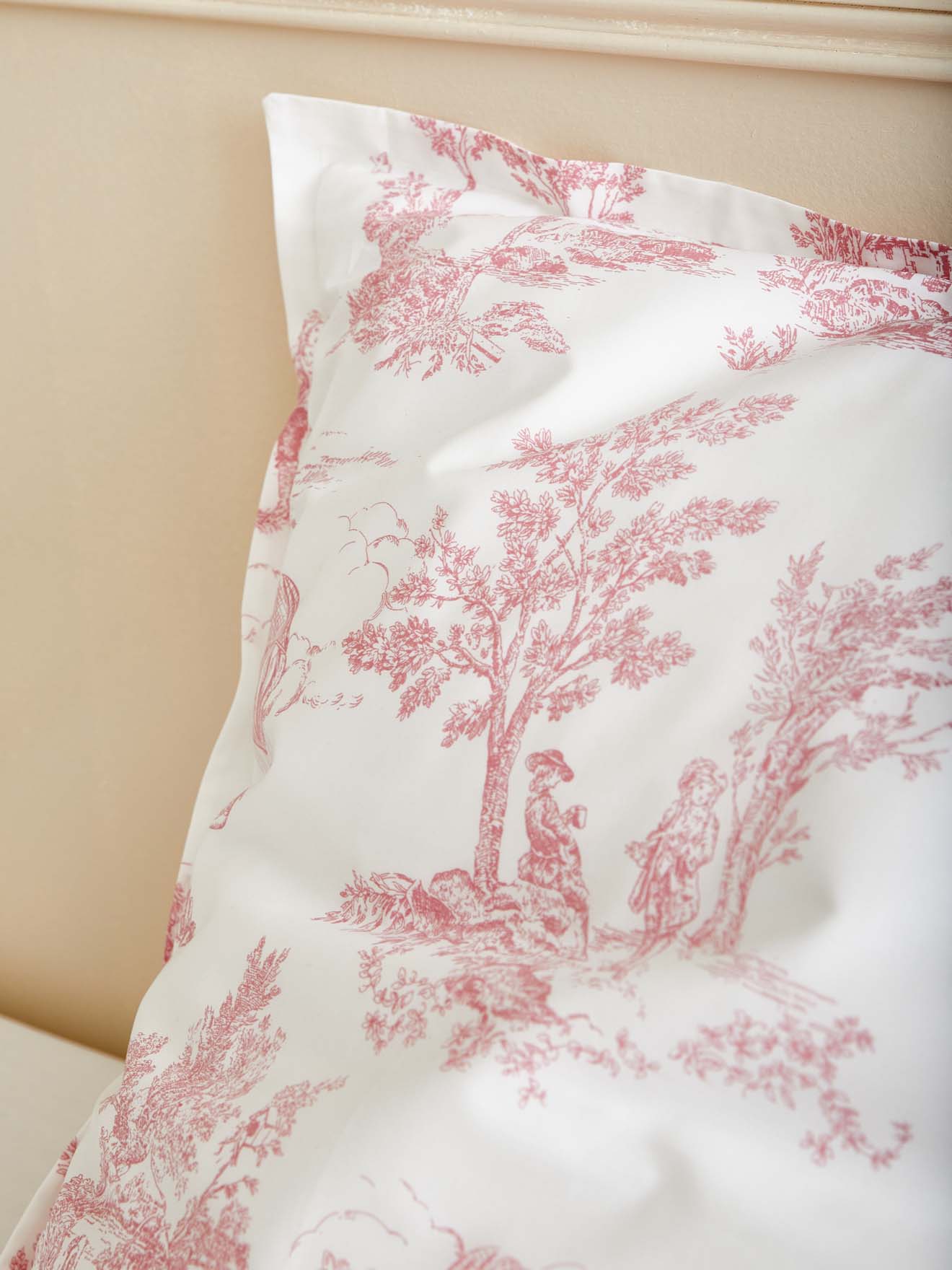 Taie d'oreiller percale de coton "Esprit Toile de Jouy"