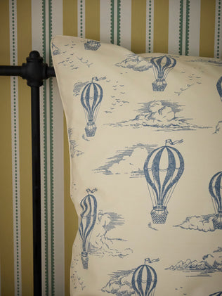 Taie d'oreiller percale de coton "Montgolfière"