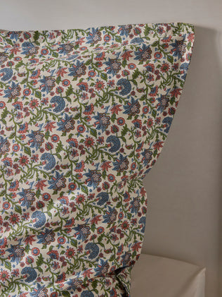 Taie d'oreiller percale de coton "Bali vert"