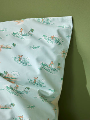 Taie d'oreiller percale de coton "Surf"