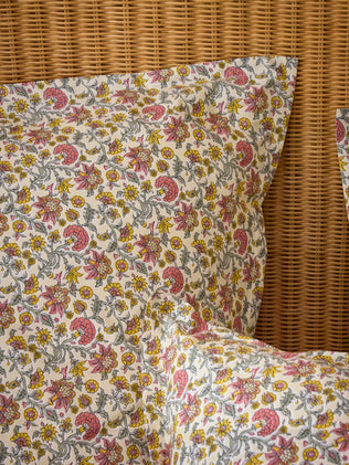 Taie d'oreiller percale de coton "Bali rose"