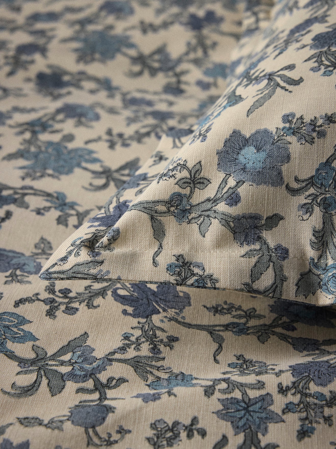 Kissenbezug aus Baumwolle mit Leinenoptik « Aurore »