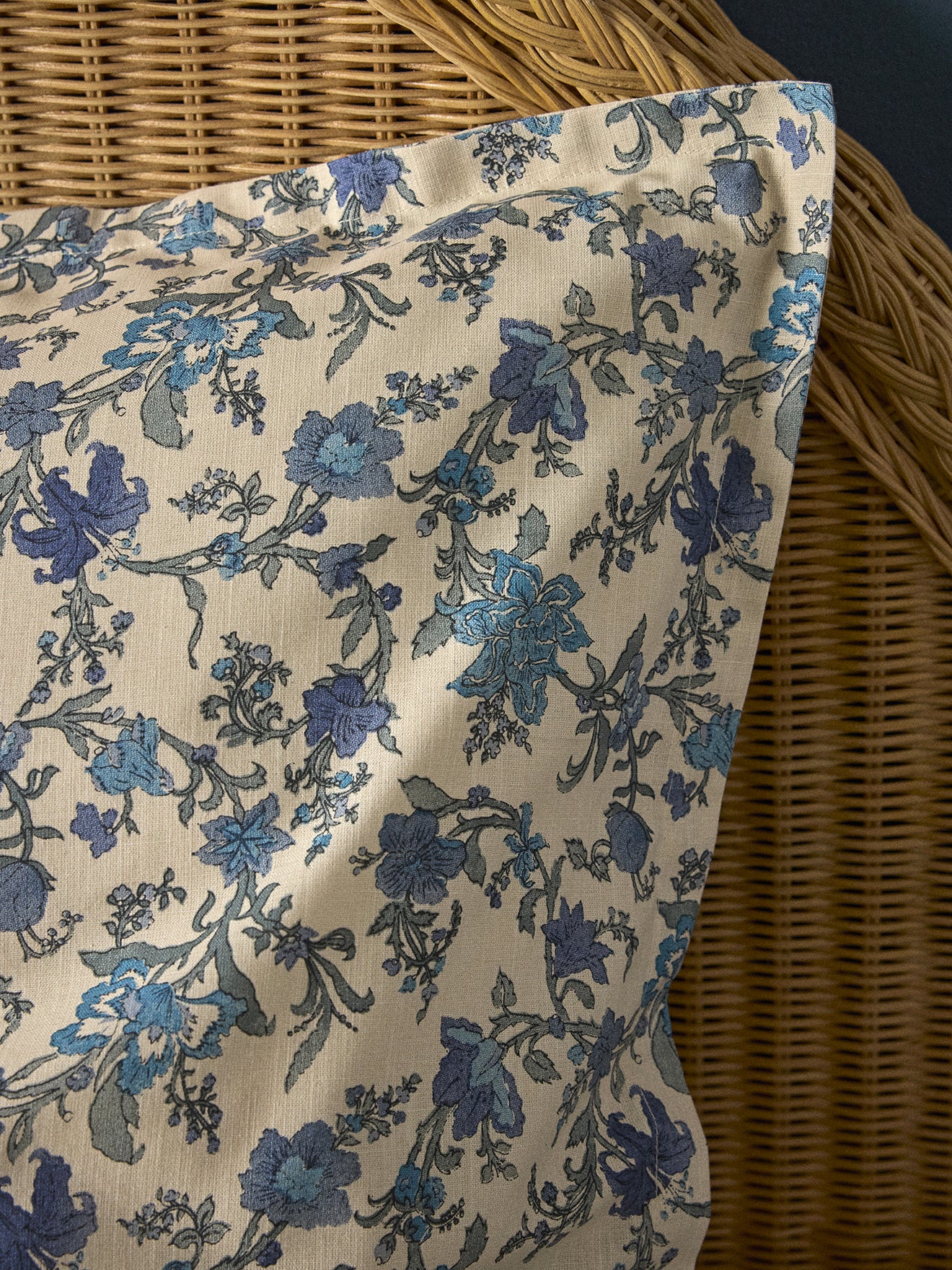 Kissenbezug aus Baumwolle mit Leinenoptik « Aurore »