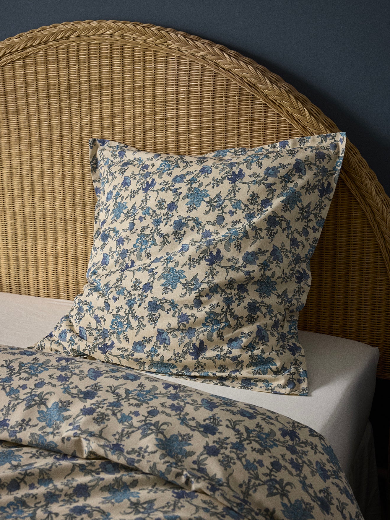 Kissenbezug aus Baumwolle mit Leinenoptik « Aurore »