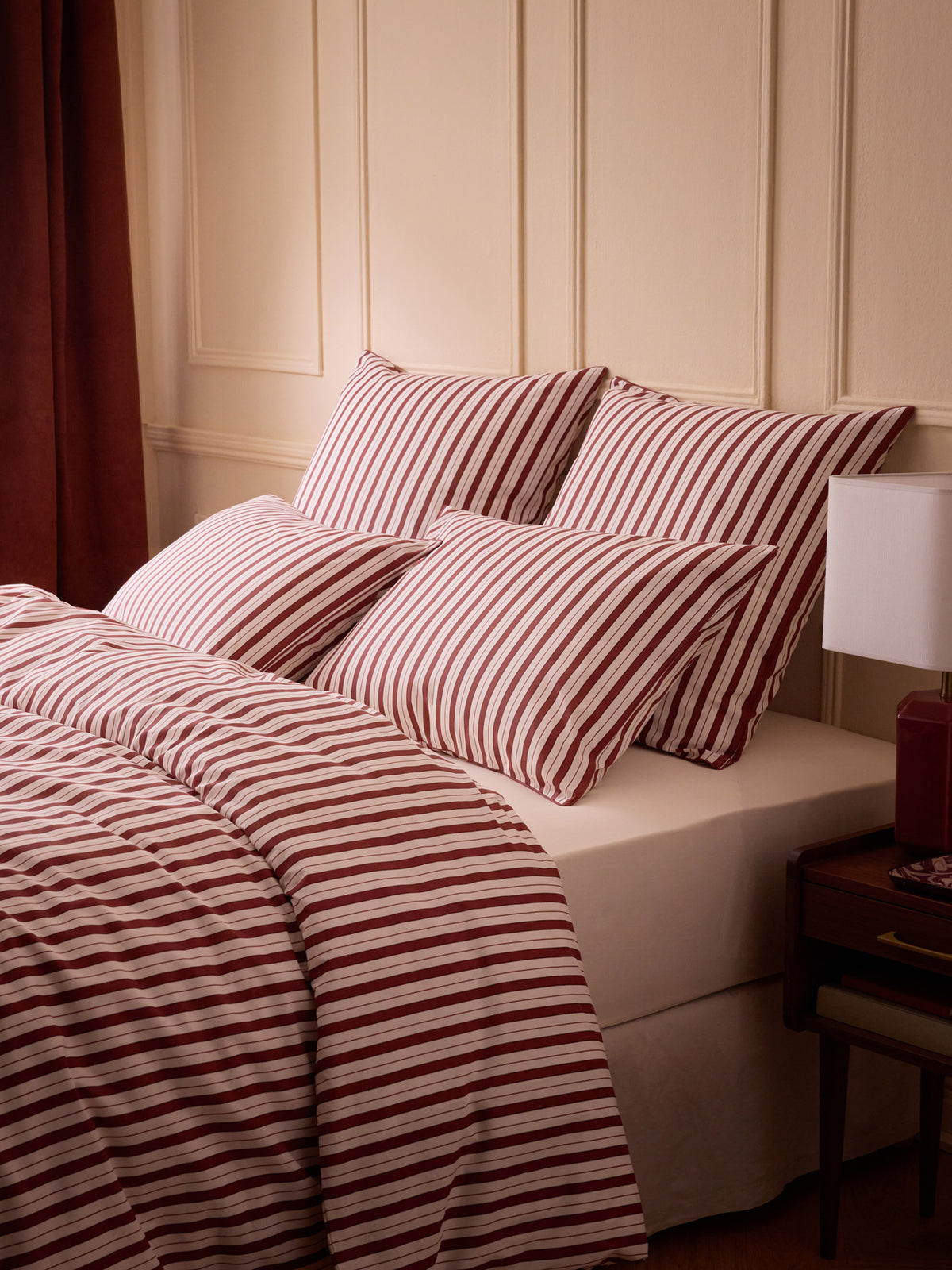 Taie d'oreiller satin de coton "Léandre"