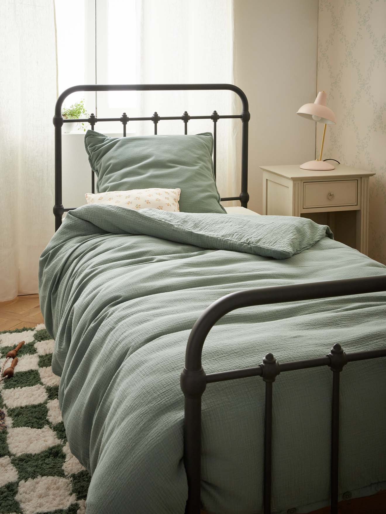 Housse de couette gaze de coton "Gaufrée"