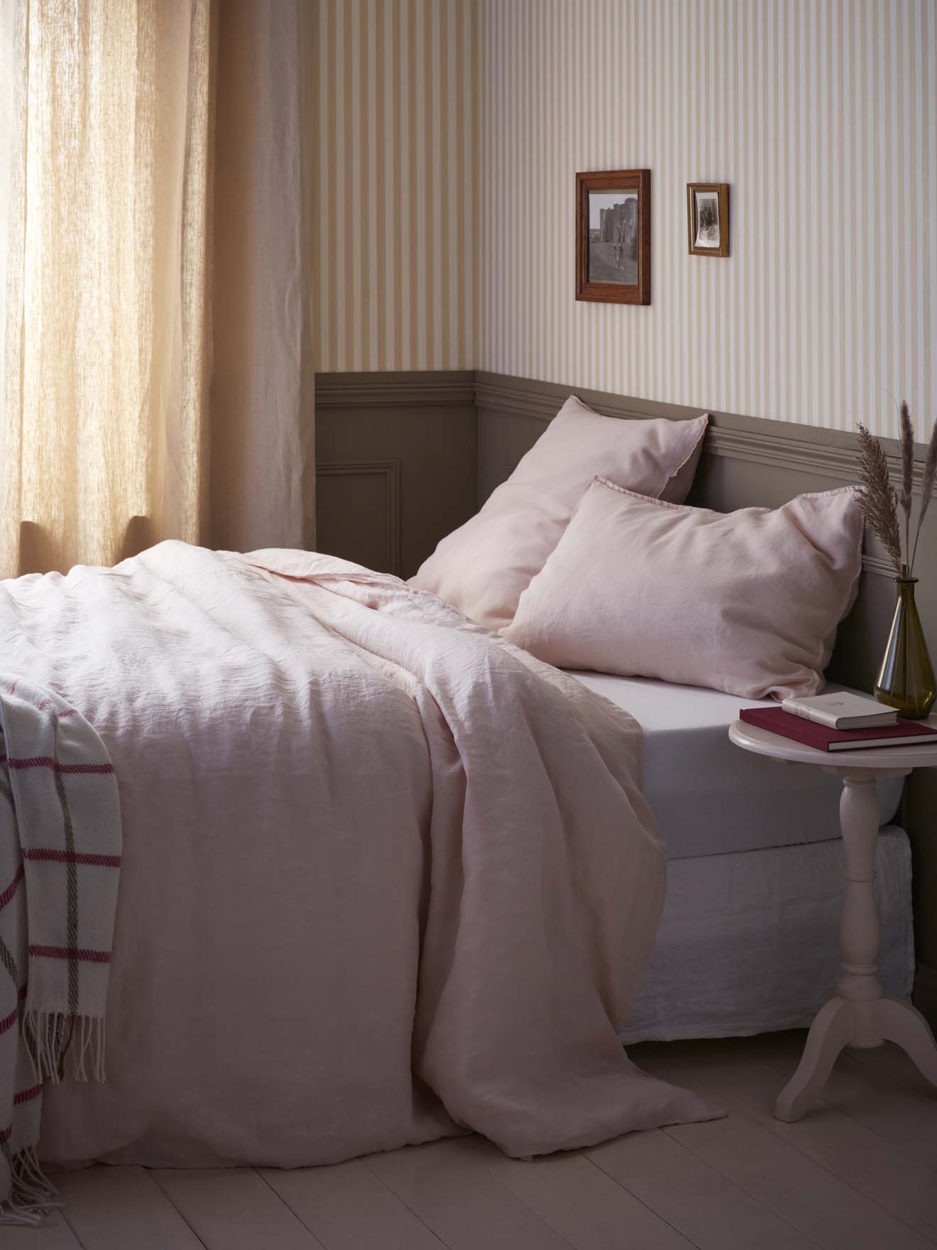 Bettbezug aus gewaschenem Leinen « Cocooning »