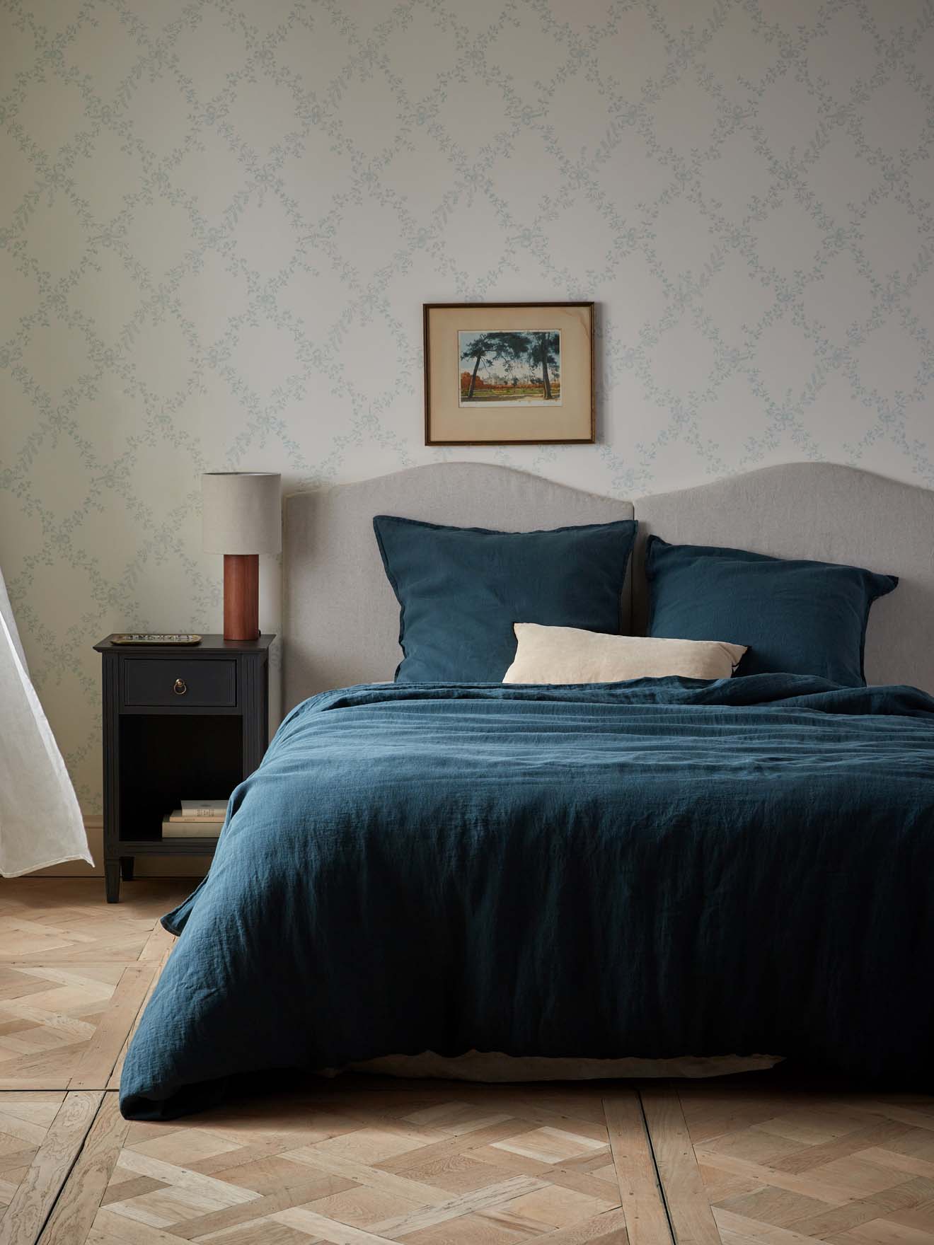 Bettbezug aus gewaschenem Leinen « Cocooning »