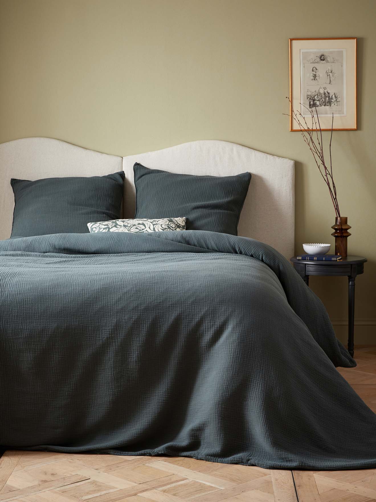 Bettbezug aus Baumwoll-Gaze « Waffelmuster »