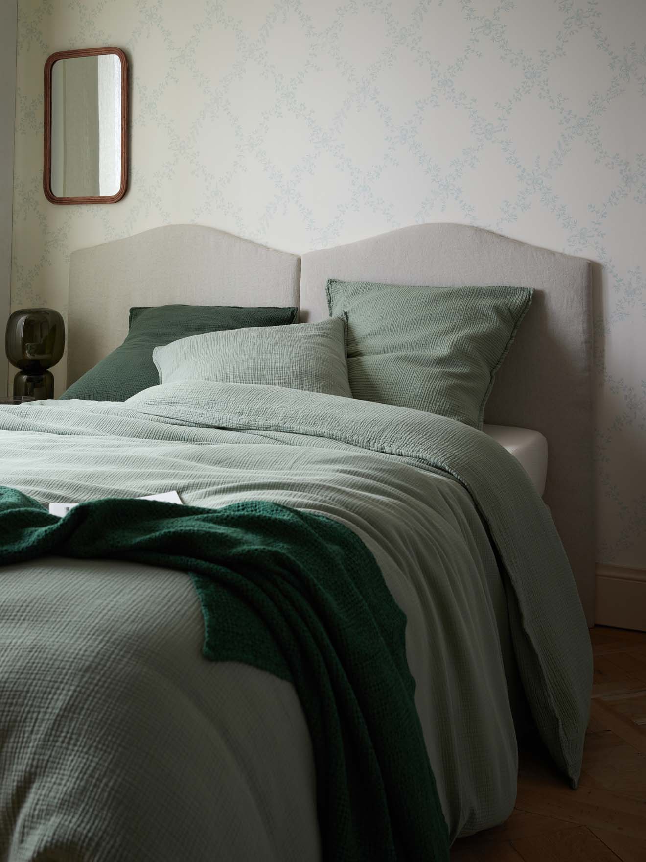 Bettbezug aus Baumwoll-Gaze « Waffelmuster »