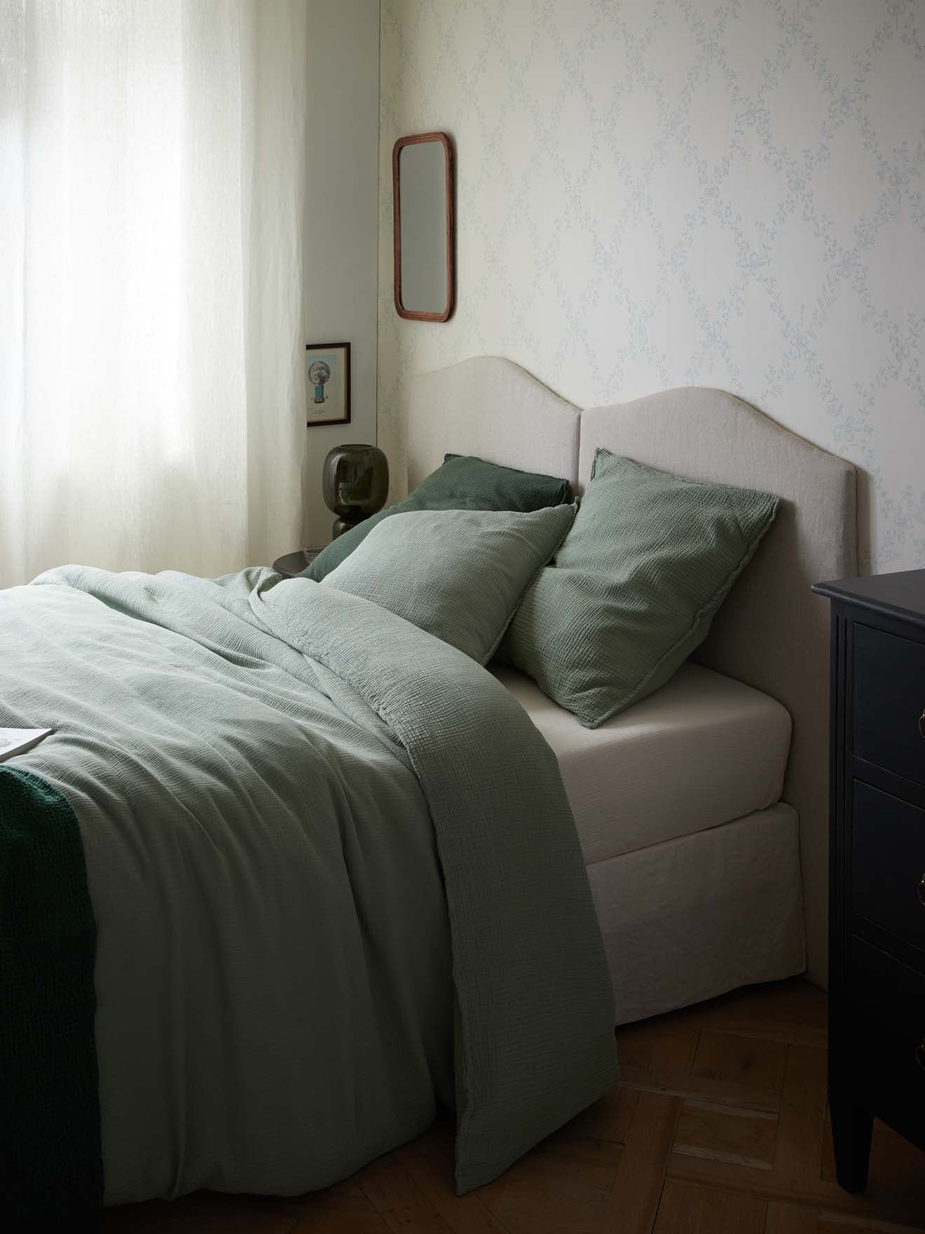 Bettbezug aus Baumwoll-Gaze « Waffelmuster »