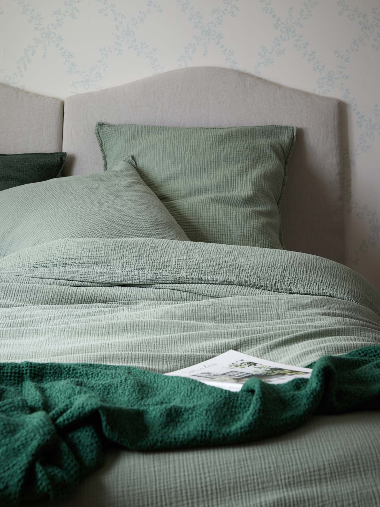 Bettbezug aus Baumwoll-Gaze « Waffelmuster »