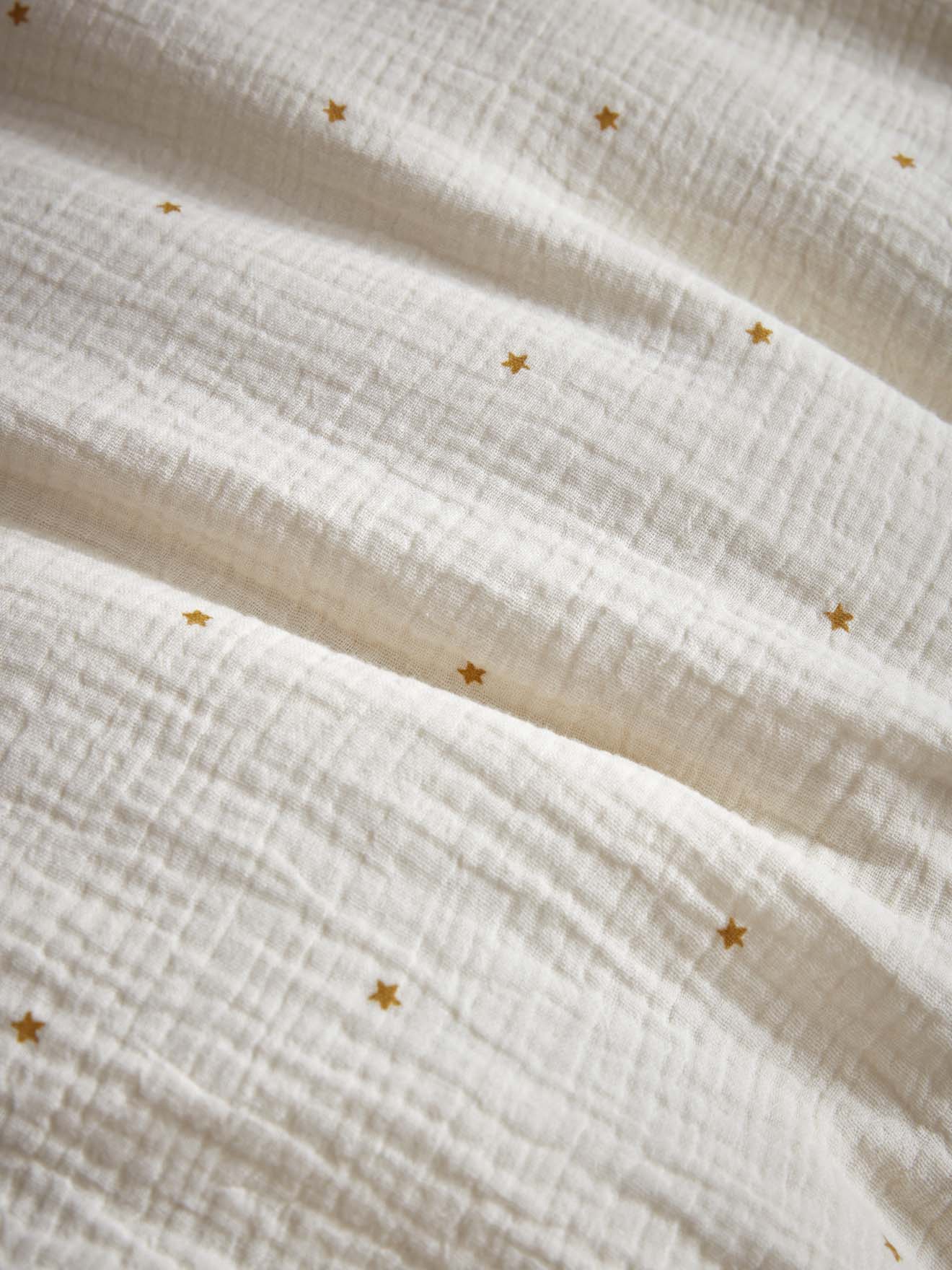 Housse de couette gaze de coton "Gaufrée Étoiles"