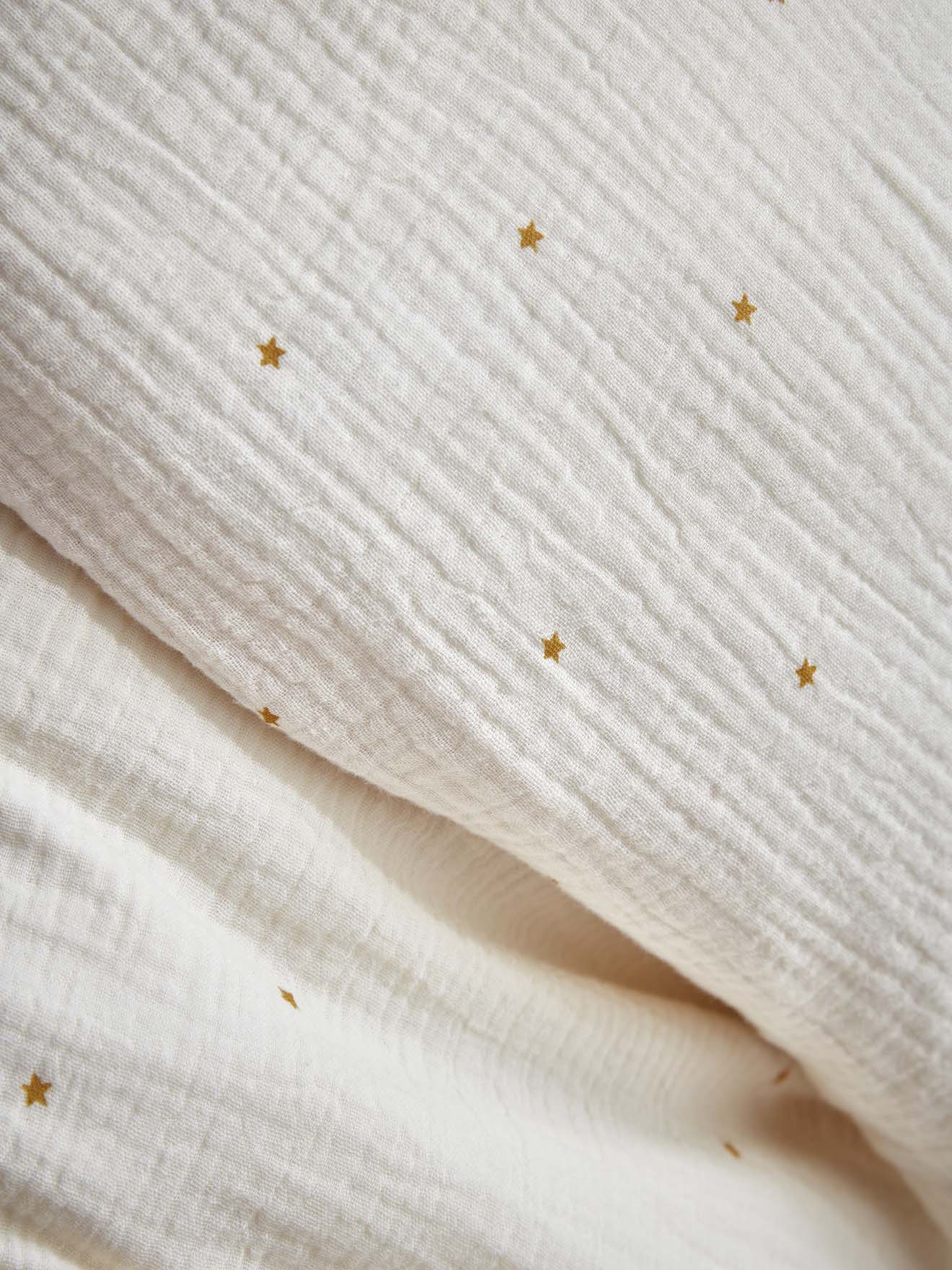 Housse de couette gaze de coton "Gaufrée Étoiles"