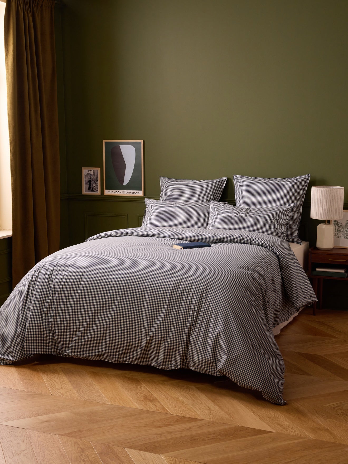 Housse de couette percale de coton "Vichy"