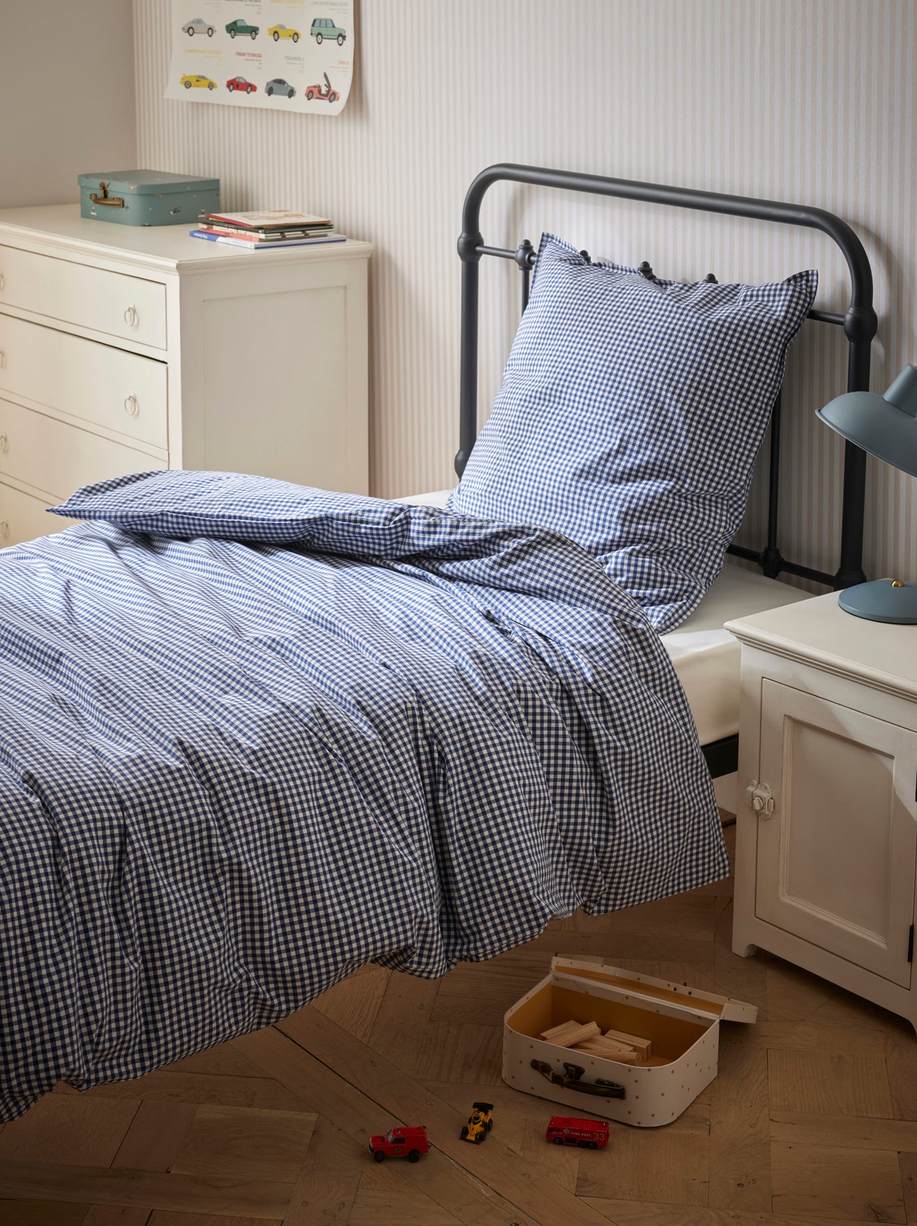 Housse de couette percale de coton "Vichy"