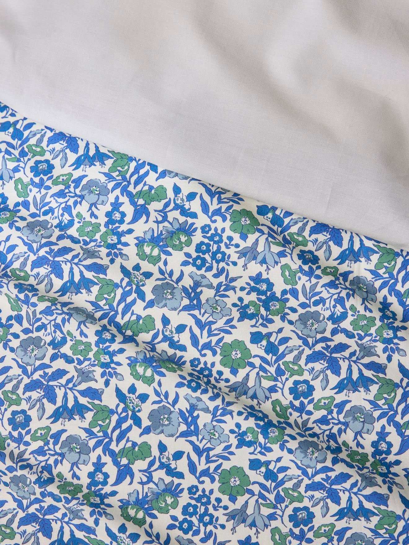 Housse de couette percale de coton et tissu Liberty