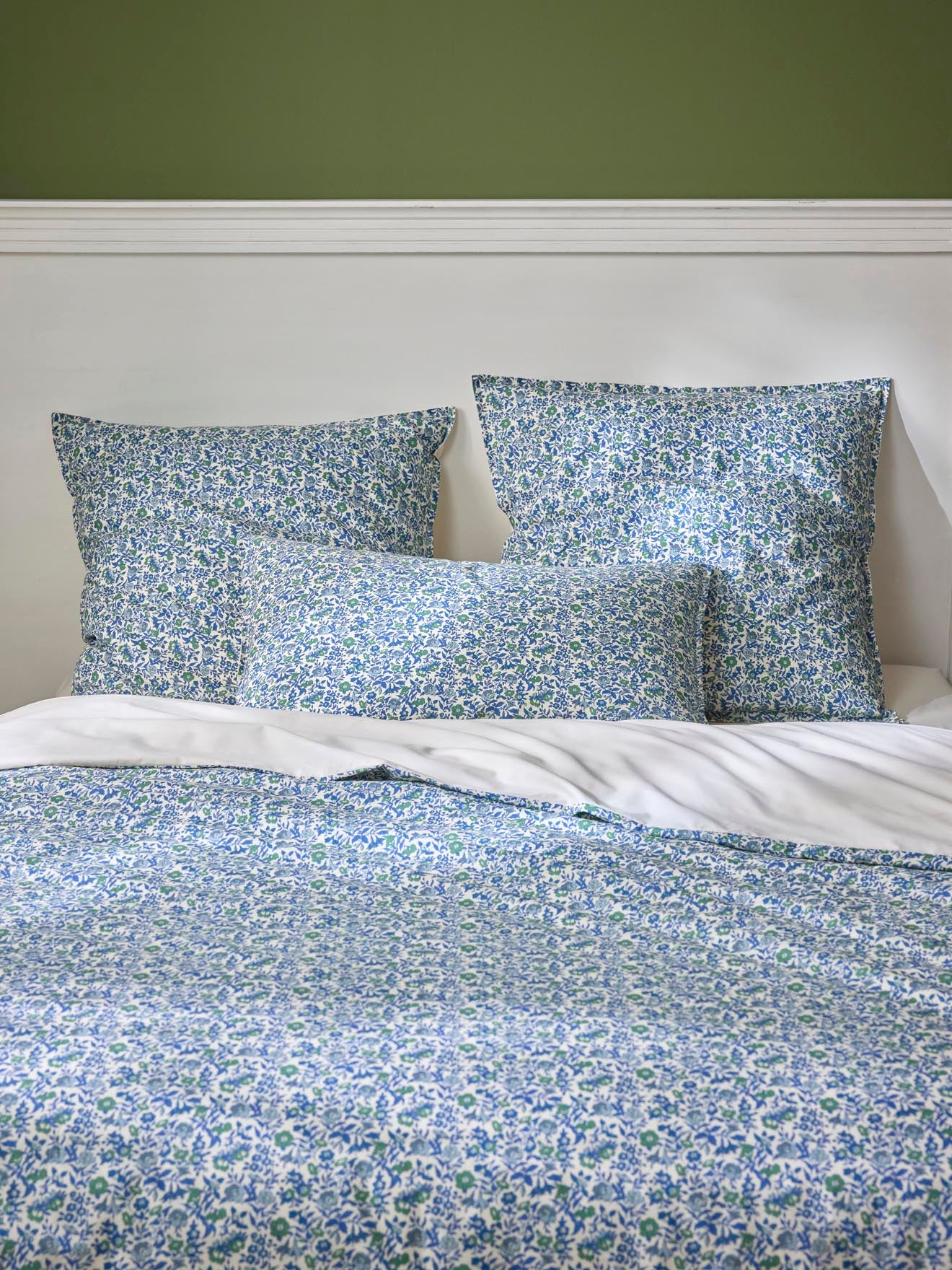 Housse de couette percale de coton et tissu Liberty