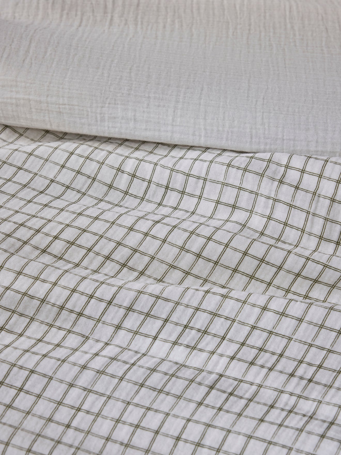 Bettbezug aus Baumwoll-Gaze « Karos »