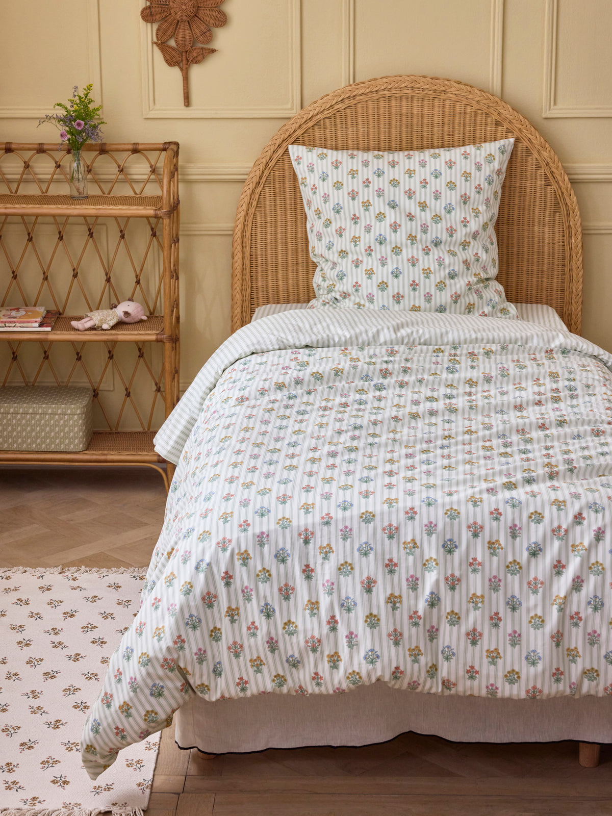 Housse de couette percale de coton "Au jardin"