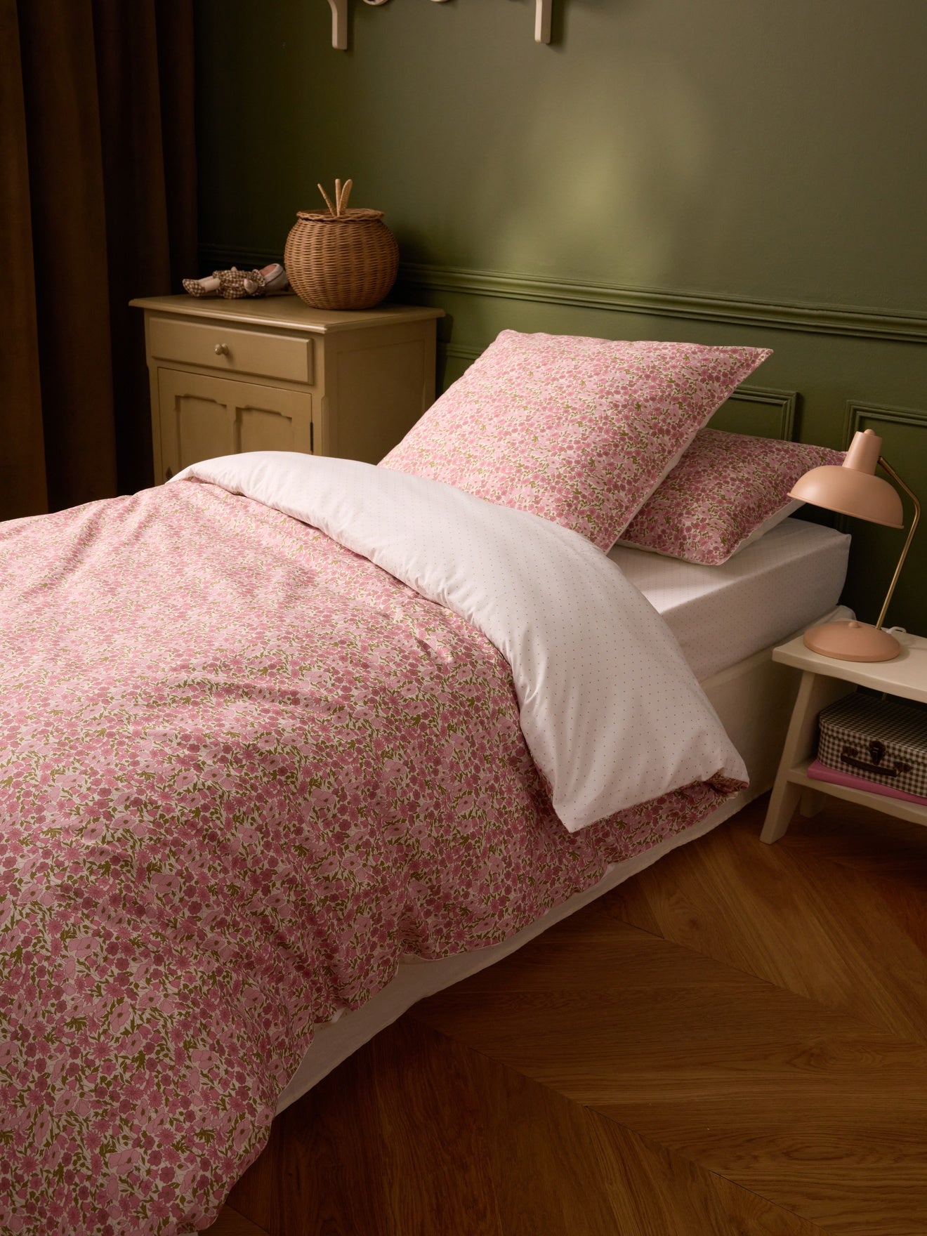 Bettbezug aus Liberty-Stoff Poppy and Daisy