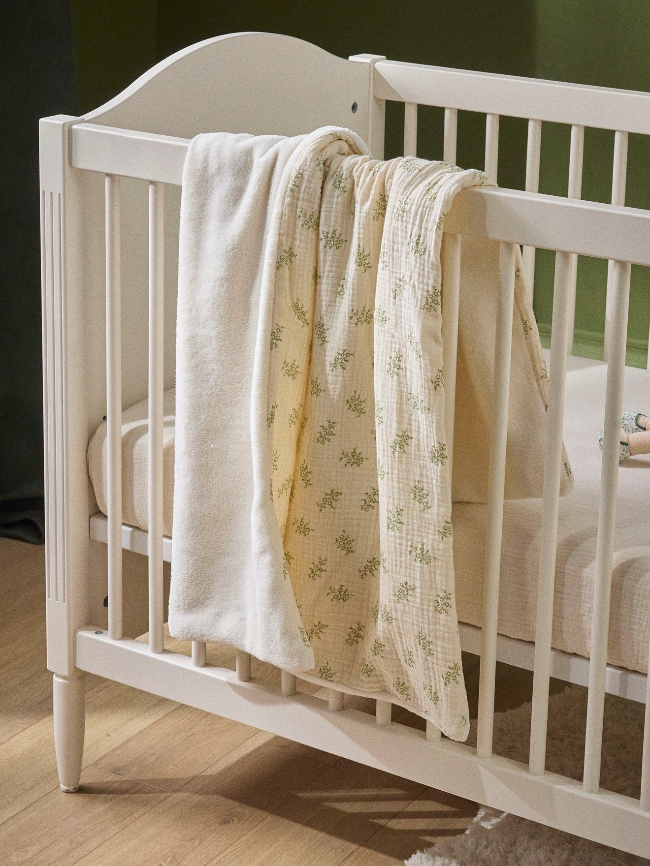 Baby-Plaid aus strukturierter Baumwolle und Mikrofleece