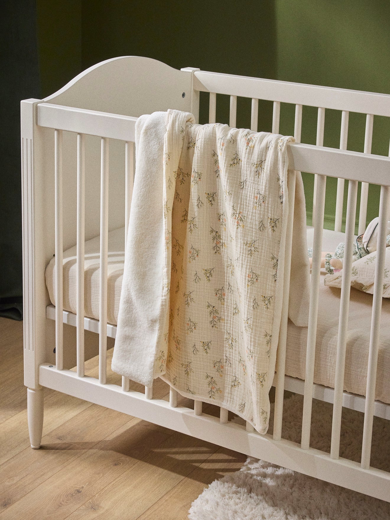 Baby-Plaid aus strukturierter Baumwolle und Mikrofleece