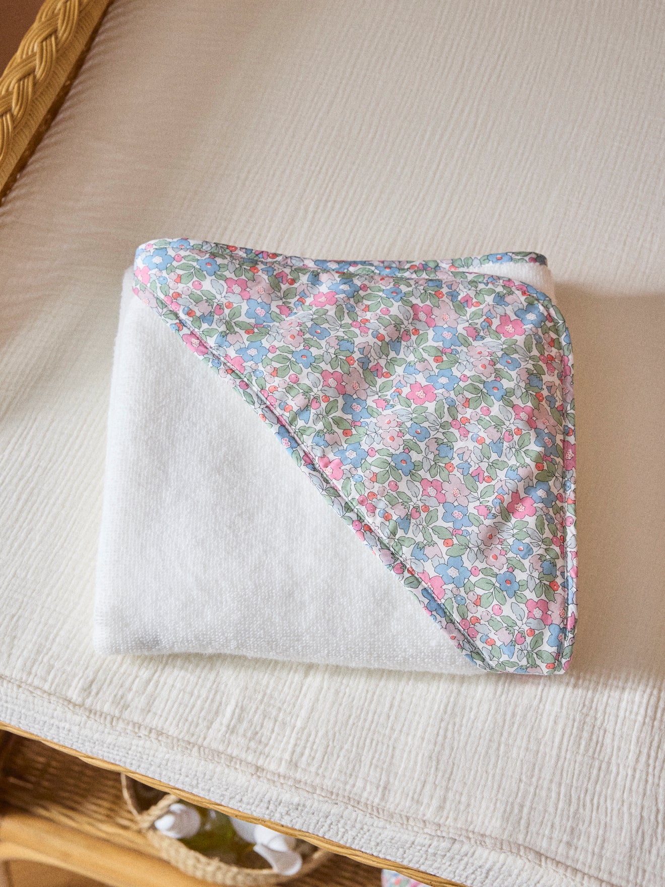 Baby Bade-Cape aus Liberty-Stoff