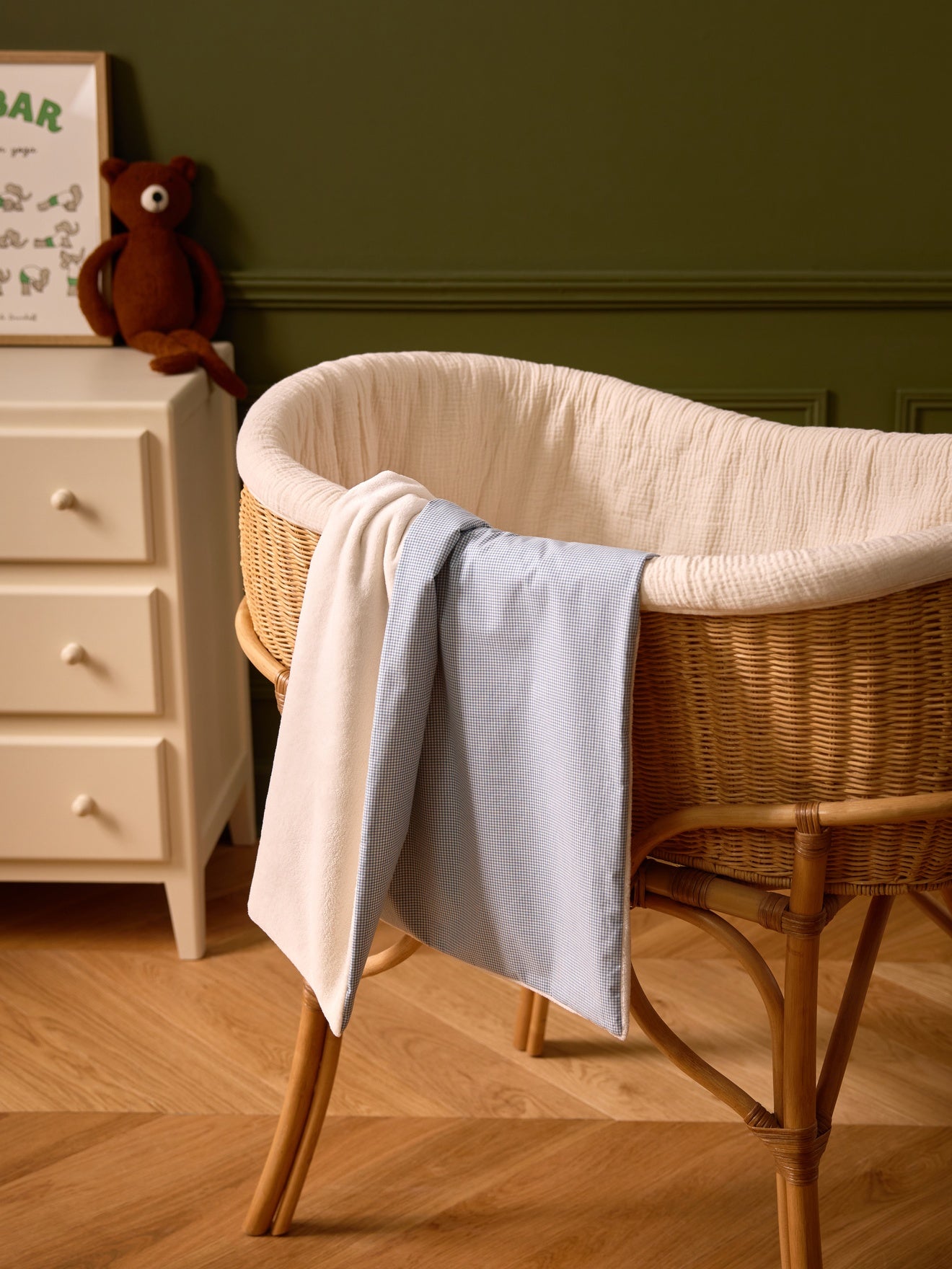 Babydecke Vichy und Mikrofleece