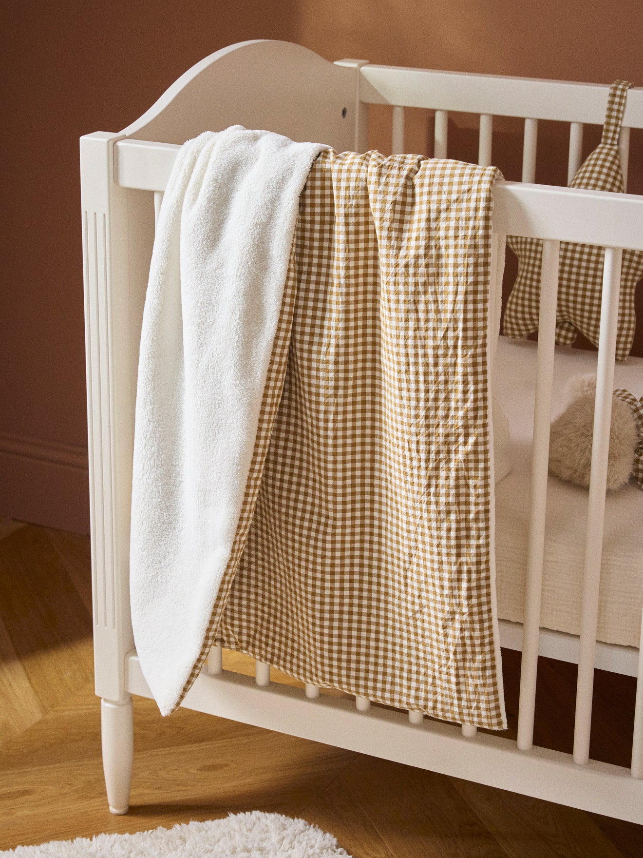 Babydecke Vichy und Mikrofleece